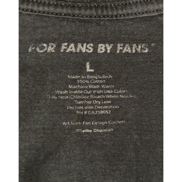 For Fans By Fans Adults Large Black Shirt Short Sleeve Characters Japanese Anime - Picture 4 of 4